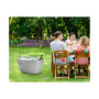 Large Round Galvanized Steel Beverage Tub with Handles