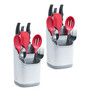 2 Pack Utensil Organizer and Drying Rack with Drip Tray