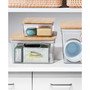 3 Piece Storage Bins with Bamboo Lids Set