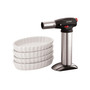 Chef's Tools 5-Pc. Butane Crème Brûlée Torch and Porcelain Ramekin Set