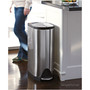 Brushed Stainless Steel 30 Liter Fingerprint Proof Butterfly Step Trash Can