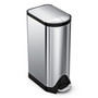Brushed Stainless Steel 30 Liter Fingerprint Proof Butterfly Step Trash Can