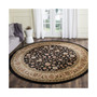 Lyndhurst Black and Ivory 8' x 8' Round Area Rug
