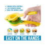 1 Piece Metal 2-In-1 Lemon Lime Squeezer - Max Extraction Hand Juicer
