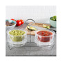 Cold Dip Bowls - 2 Chilled Serving Dishes with Caddy