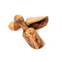 Olive Wood Bath Salt Scoops, Set of 2" - 5"