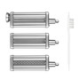 Pasta Roller, Spaghetti Cutter and Fettuccine Cutter Attachments 3 Piece Set