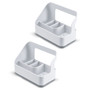 2 Pack Kitchen Sink Sponge Organizer with Drip Tray