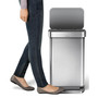 Brushed Stainless Steel 45L Step Trash Can