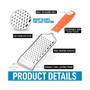 Professional Stainless Steel Flat Handheld Cheese Grater (Orange)