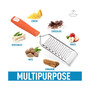 Professional Stainless Steel Flat Handheld Cheese Grater (Orange)