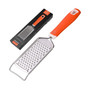 Professional Stainless Steel Flat Handheld Cheese Grater (Orange)
