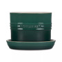 Enameled Stoneware Herb Planter with Base
