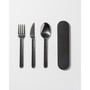 2 Lunch Box + Utensil Set - Charcoal