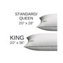 White Goose Down Soft Density Stomach Sleeper Pillow with 100% Certified RDS Down, and Removable Pillow Protector - Set of 2, Full/Queen