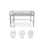 Cora Junior Full Metal Loft Bed