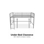 Cora Junior Full Metal Loft Bed