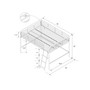 Cora Junior Full Metal Loft Bed