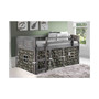 Twin Low Loft Bed with Camo Tent
