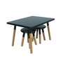 Kids 3-Piece Table And Stool Painted Dipped