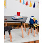 Kids 3-Piece Table And Stool Painted Dipped