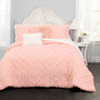 Ravello Pintuck Reversible 4-Piece Twin Comforter Set