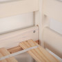Solid Wood Low Loft Twin Bed - White