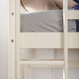Solid Wood Low Loft Twin Bed - White