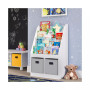 Kids Book Rack with 2 Cubbies
