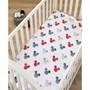 Mickey Mouse Red Watercolor Mini Crib Sheet