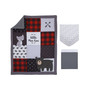 Little Man Cave Bear, Fox, Moose, Buffalo Check and Arrows Rustic Nursery Crib Bedding Set, 3 Piece