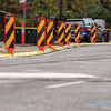 Versikerb Separation Kerb system with chevron bollards