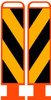 Separation Kerb Left Right Lane Separator Paddle Double Sided Delineator