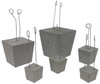 Cast Concrete Spacers Square with wire