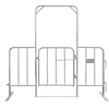 Crowd Control Barrier Gate - Galvanised 2.1m closed