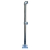 Standard Double Rail with Toeboard 4030-D48 End Post - Galvanised front