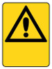 Exclamation Triangle Blank Warning Sign Poly 600x450mm
