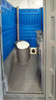 Portable toilet inside closed