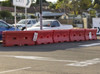 Water Filled barriers in Carpark 2