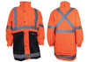 Hi Vis Two Tone 4 in 1 Jacket Medium Orange Navy