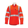 Long Sleeve Day Night Drill Shirt Cotton Small Orange