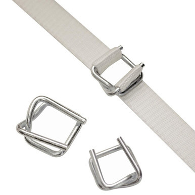 Wire Buckles for Poly Woven Strapping, 1000 Pk