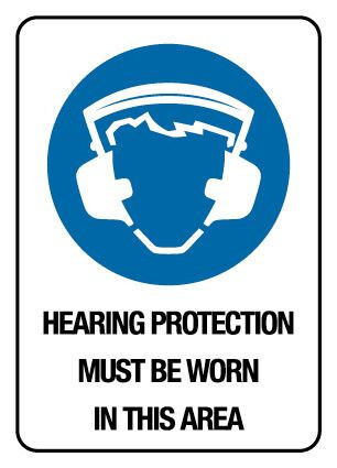 Mandatory Sign - Hearing Protection In This Area