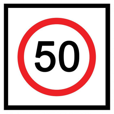 50 Km/h | 600 x 600 mm Multi Message Sign