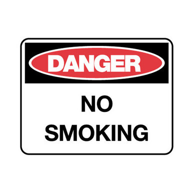 Danger No Smoking Danger Sign Self Adhesive 225x300mm