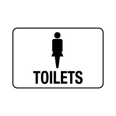Female Toilets Information Sign Self Adhesive 225x300mm