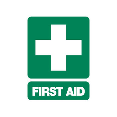 First Aid Emergency Sign Metal 600x450mm