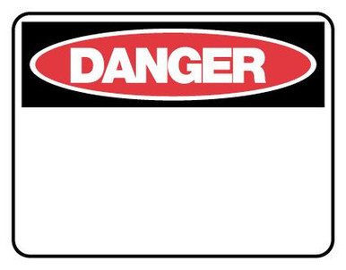 Blank Danger Sign Poly 300x450mm