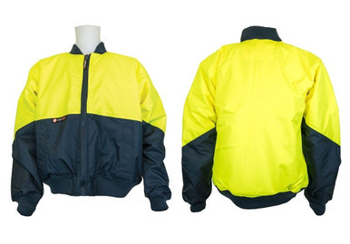 Hi Vis Bomber Jacket Small Yellow Navy