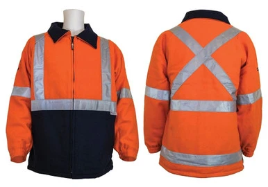 Hi Vis Jacket Taped X Pattern Extra Large Orange Navy